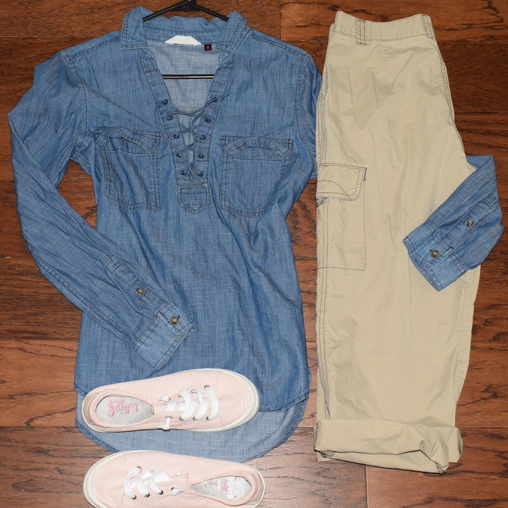 COLUMBIA HIKING CAPRI PANTS EUC S: 4